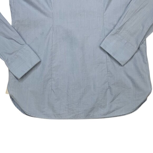 Ted Baker Seashos Dress Shirt 14.5 Blue Striped Long Sleeve Button Front Career - Picture 11 of 13